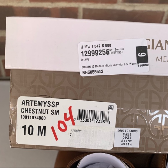 Giani Bernini Womens Artemy Chestnut Leather Ankle Boots Shoes US 10 M NEW - Picture 8 of 8